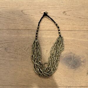 Gold beaded necklace